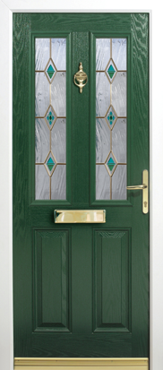 Altmore-Green-Diamond-Fret Composite Door