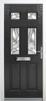 Cape 4 Zinc Abstract Composite Door